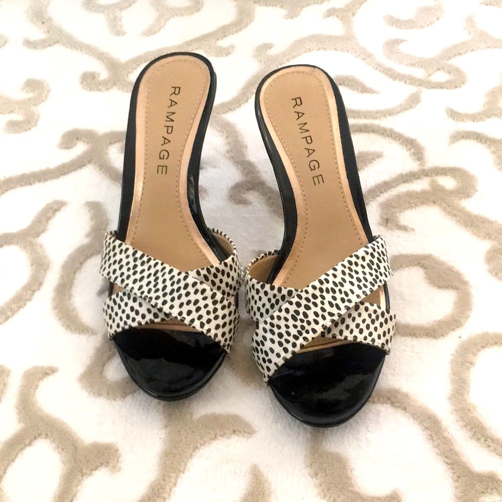Black and White Rampage heels. Never worn.